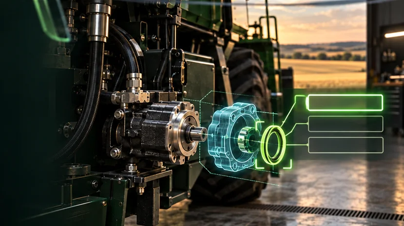 Concept wearer view showing an instruction beside equipment